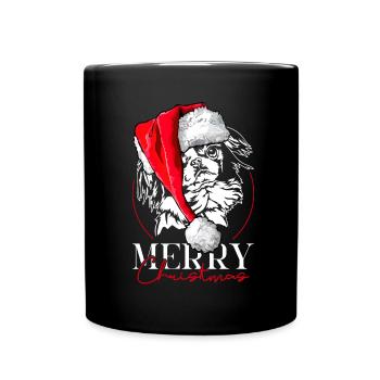 Père Noël Japon menton joyeux Noël chiens Wilsigns - Mug uni - noir - Devant