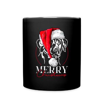 Père Noël Labrador Retriever joyeux Noël Wilsigns - Mug uni - noir - Devant