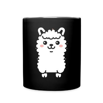 Baby-Lama - Tasse einfarbig - Schwarz - Vorne
