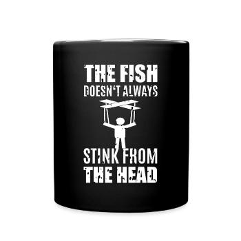 Le poisson pue - Mug uni - noir - Devant