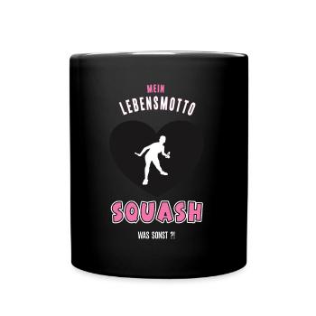 Squash Squasher Spielerin Squashspielerin Spieler - Tasse einfarbig - Schwarz - Vorne