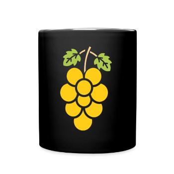 Weintraube - Tasse einfarbig - Schwarz - Vorne