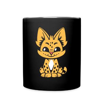 Serval - Tasse einfarbig - Schwarz - Vorne
