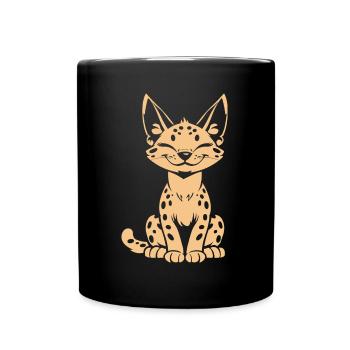 Serval - Tasse einfarbig - Schwarz - Vorne