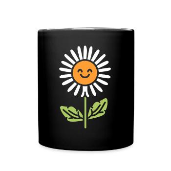 Löwenzahn - Tasse einfarbig - Schwarz - Vorne
