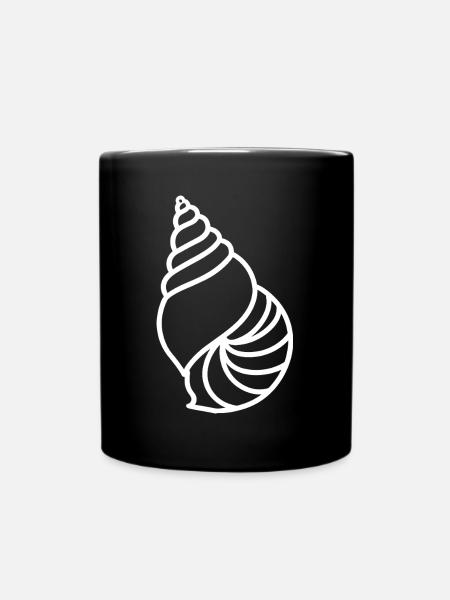Muschel - Tasse einfarbig - Schwarz
