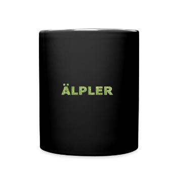 Älpler - Tasse einfarbig - Schwarz - Vorne
