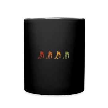 Curling sur glace Curling Retro Cadeau - Mug uni - noir - Devant