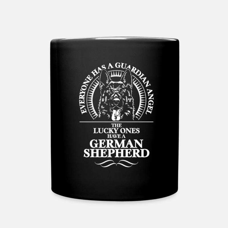 GERMAN SHEPHERD Guardian Angel - Full Colour Mug - black