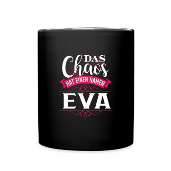 EVA - Chaos - Tasse einfarbig - Schwarz - Vorne