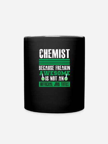 Chemiker - Ensfarvet krus - sort