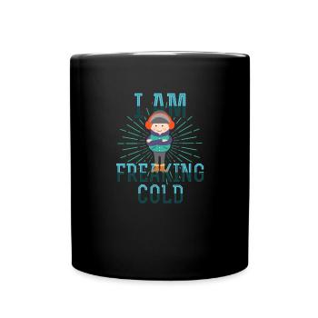 Winterzeit Schneeflocke Weihnachten Geschenk Eis - Tasse einfarbig - Schwarz - Vorne