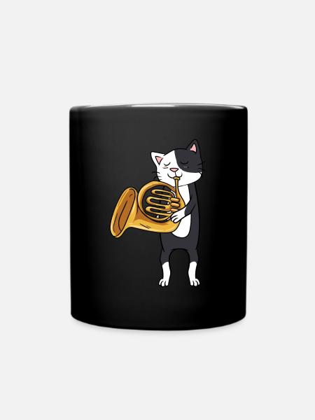 Hornist Hornist Musical Cat Lovers - Mug uni - noir