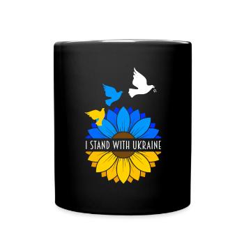 Ukraine - Tasse einfarbig - Schwarz - Vorne