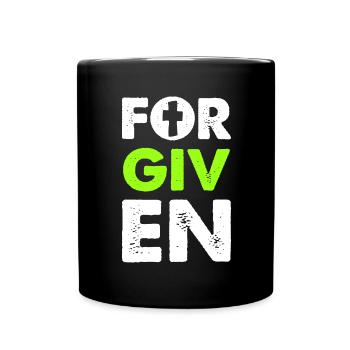 vergebung bibel spruch - Tasse einfarbig - Schwarz - Vorne