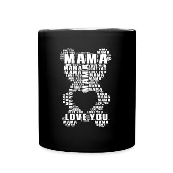 Muttertag Schwanger Mom Geschenkidee Lustig - Tasse einfarbig - Schwarz - Vorne