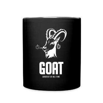 THE GOAT (Greatest of all Time) - white - Tasse einfarbig - Schwarz - Vorne