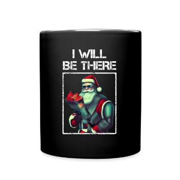 Futuriste Sci-Fi Punk Santa Claus Cyborg - Mug uni - noir - Devant