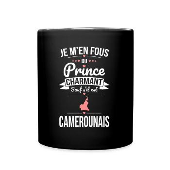Fous du prince charmant sauf s'il est Camerounais - Mug uni - noir - Devant