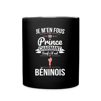 Fous du prince charmant sauf s'il est Béninois - Mug uni - noir - Devant