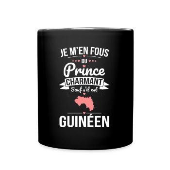 Fous du prince charmant sauf s'il est Guinéen - Mug uni - noir - Devant