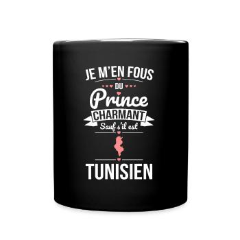 Fous du prince charmant sauf s'il est Tunisien - Mug uni - noir - Devant