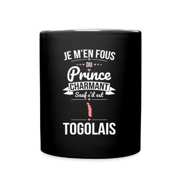 Fous du prince charmant sauf s'il est Togolais - Mug uni - noir - Devant