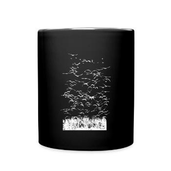 Wild geese Wild goose flock of birds - Full Colour Mug - black - Front