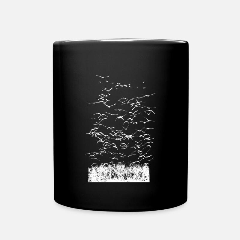 Wildgänse Wildgans Vogelschwarm - Tasse einfarbig - Schwarz
