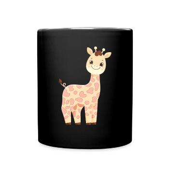 Giraffe Family Mother Baby T-Shirt - Full Colour Mug - black - Front