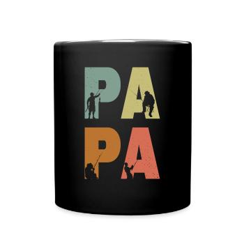 Father's Day Dad Angler Gift Idea - Full Colour Mug - black - Front
