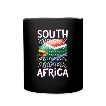 Rugby South Africa Südafrika Rugby Fan - Tasse einfarbig - Schwarz - Vorne