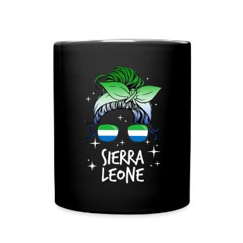 Sierra Leone - Tasse einfarbig - Schwarz - Vorne