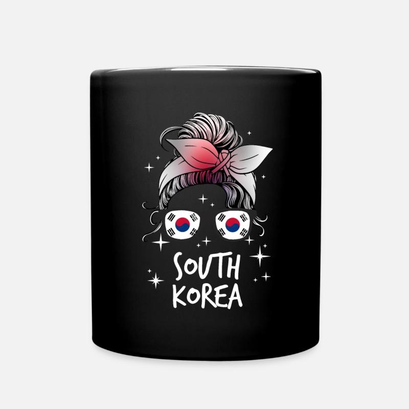 Südkorea - Tasse einfarbig - Schwarz