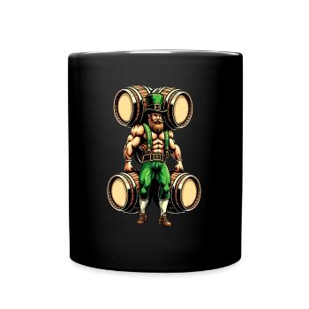 Strong Leprechaun (Irish Leprechaun) - Full Colour Mug - black - Front