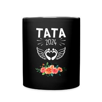 Tata 2024 Announcement Birth Baby Flowers - Full Colour Mug - black - Front