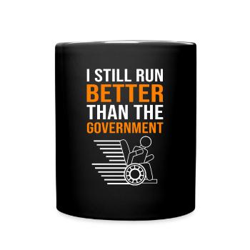 Rollstuhl - Tasse einfarbig - Schwarz - Vorne