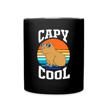 Capibara Capybara - Tasse einfarbig - Schwarz - Vorne