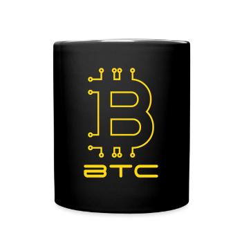 Bitcoin Digital - Tasse einfarbig - Schwarz - Vorne