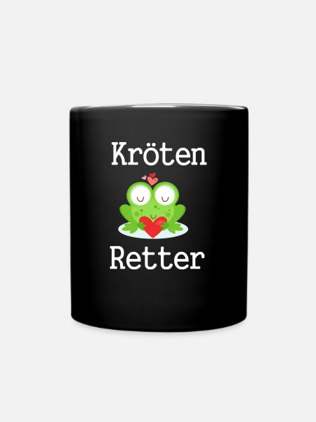 Kröten Retter - Tasse einfarbig - Schwarz