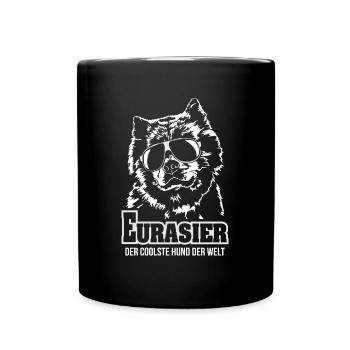 EURASIER coolster Hund Hundespruch Wilsigns - Tasse einfarbig - Schwarz - Vorne