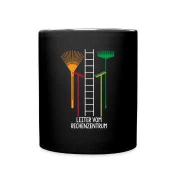 Leiter Rechenzentrum Gartengeräte Leiter Gärtner - Tasse einfarbig - Schwarz - Vorne