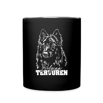BELGE TERVUREN Portrait Chiens Chien Wilsigns - Mug uni - noir - Devant