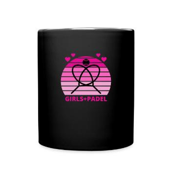 Filles et Padel Sport Sunset Violet - Mug uni - noir - Devant