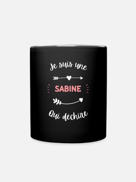 Je suis une sabine qui déchire - Mug uni - noir