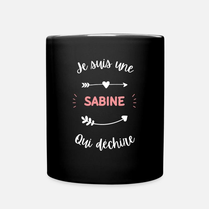 Je suis une sabine qui déchire - Mug uni - noir