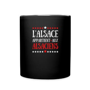 l'alsace appartient aux alsaciens - Mug uni - noir - Devant