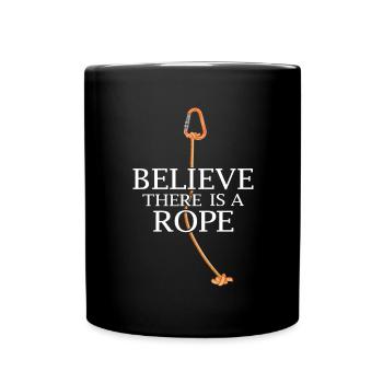 alpiniste alpiniste carabiner corde d’escalade - Mug uni - noir - Devant