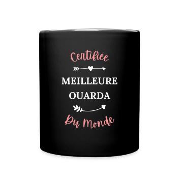 Certifiée meilleure ouarda du monde - Mug uni - noir - Devant