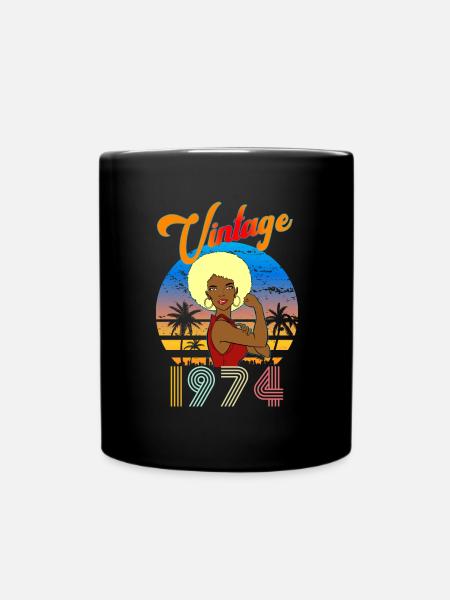 Anniversaire 1978 vintage blonde Femme Afro - Mug uni - noir